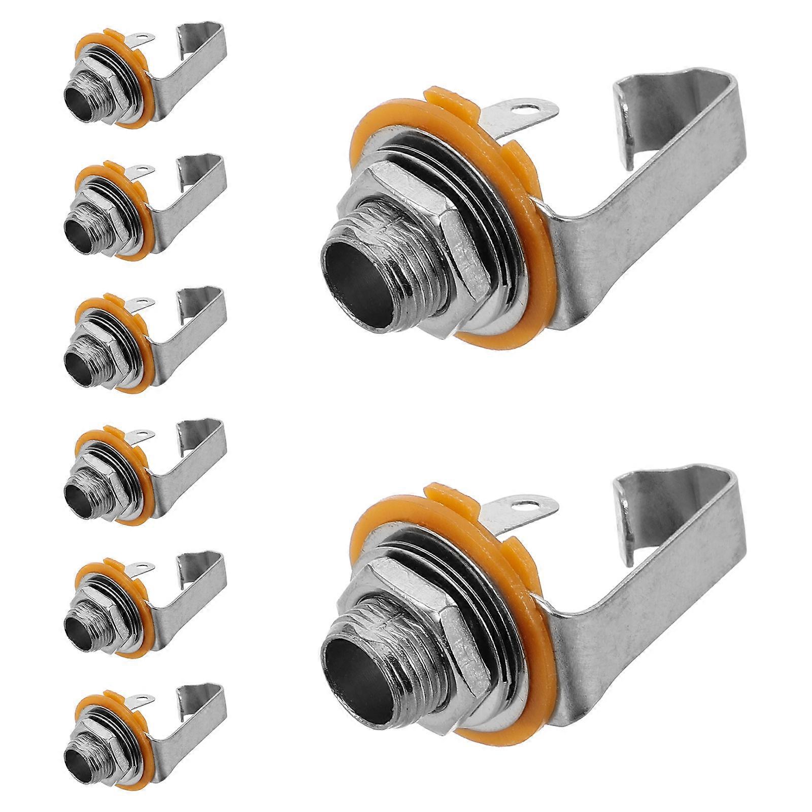 6.35mm Audio Jack Input Socket for Guitar Pedal 8Pcs Panel Mount