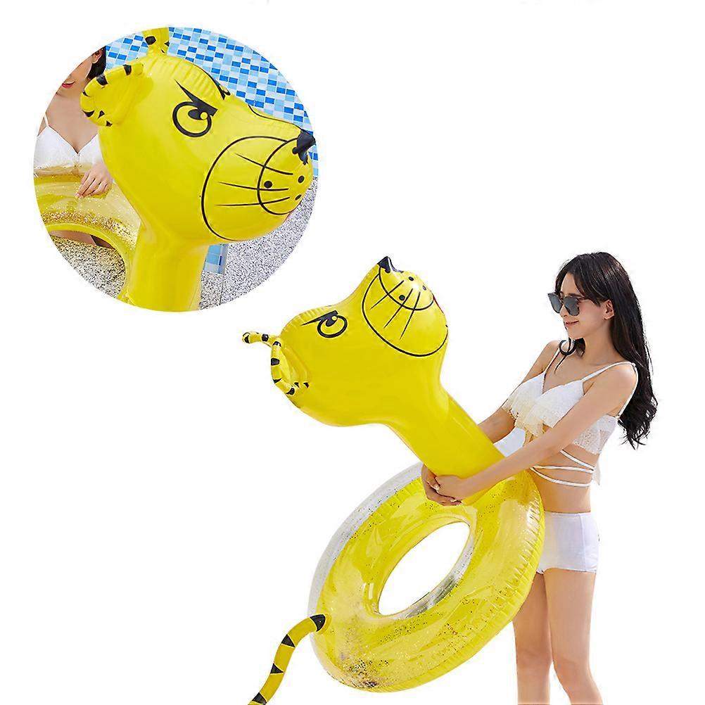 Swimming Ring Inflatable Adorable Tiger Pattern Water Playing Ring 2Pcs