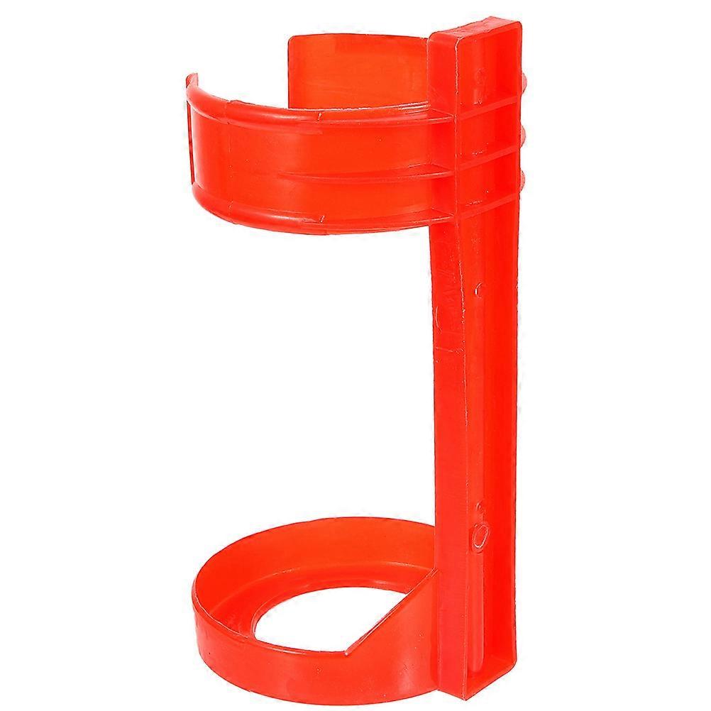 Fire Extinguisher Mounting Rack Bracket for Storage Use 2Pcs Red Plastic