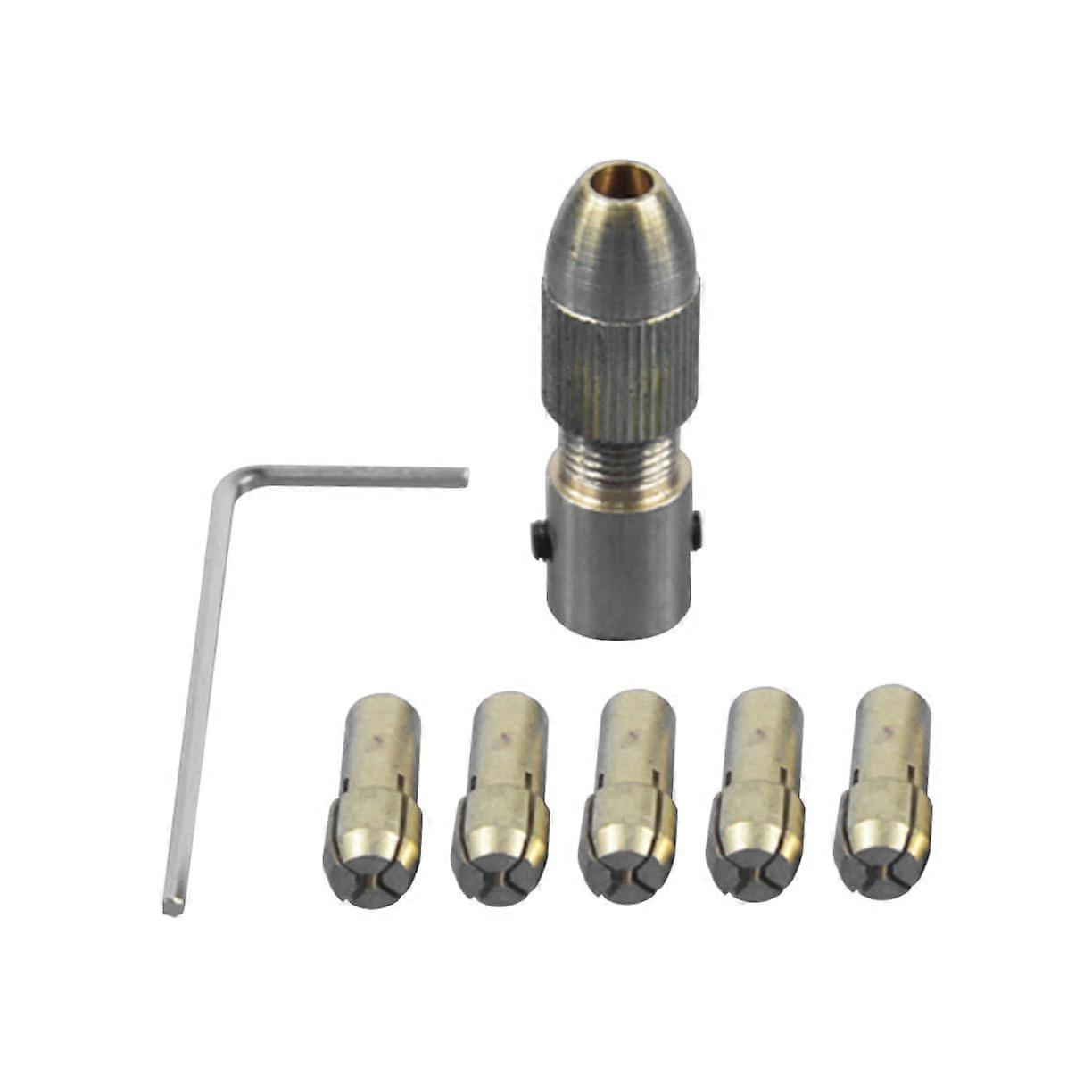7pcs Brass Rotary Tool Collet Set for Dremel and Drill with Multiple Sizes and Secure Grip Design