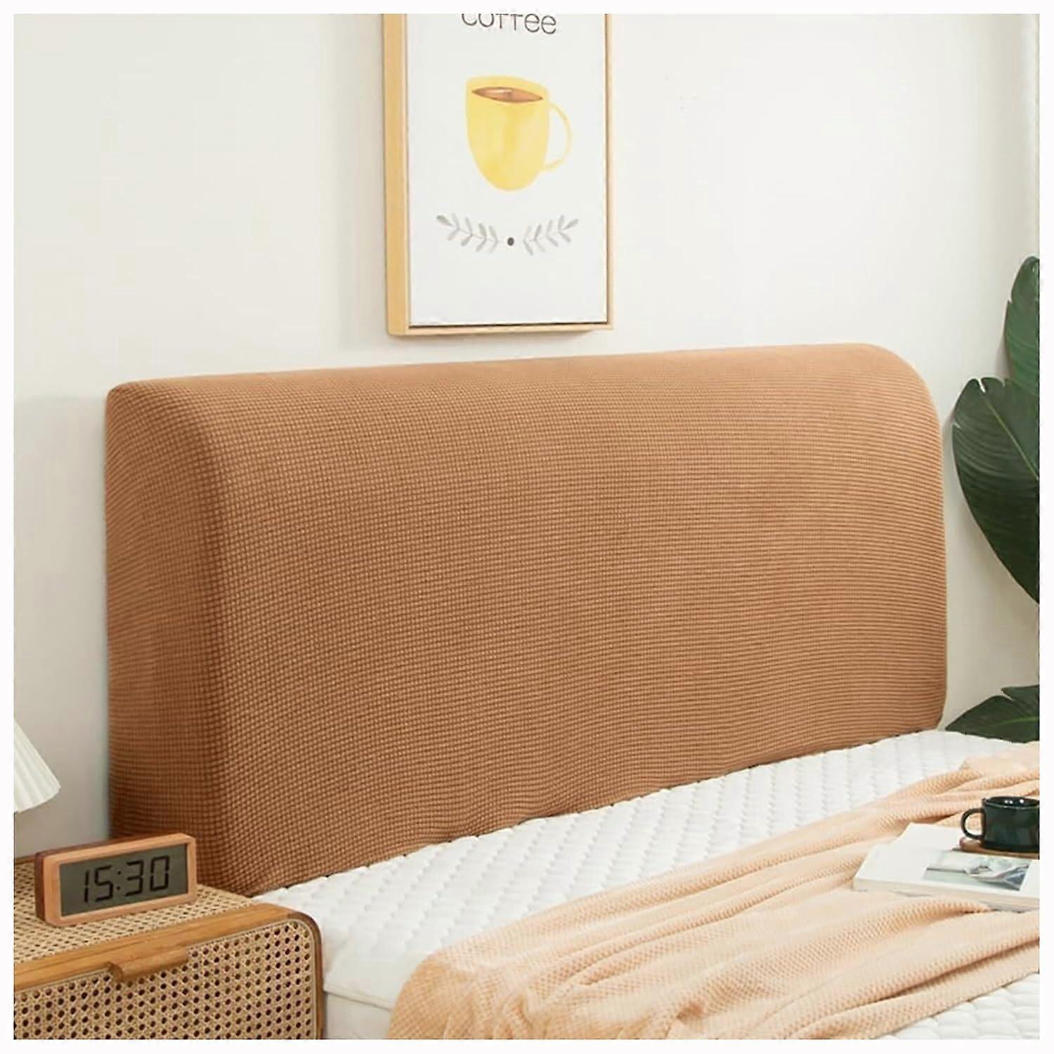 Stretch Headboard Cover for Queen Bed, Elastic Dustproof Protector, Khaki 5563in