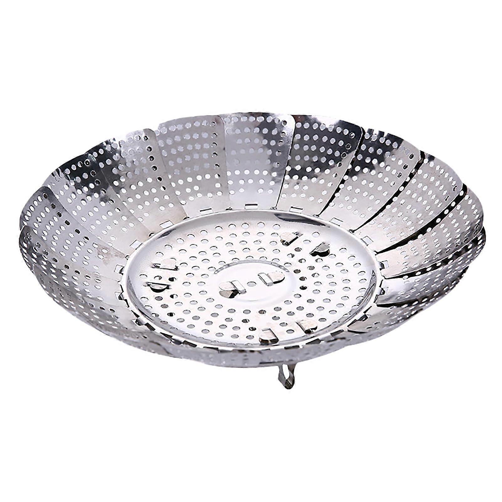 Vegetable Steamer Basket Stainless Steel Foldable Insert for Pot with Legs MultiPurpose Use