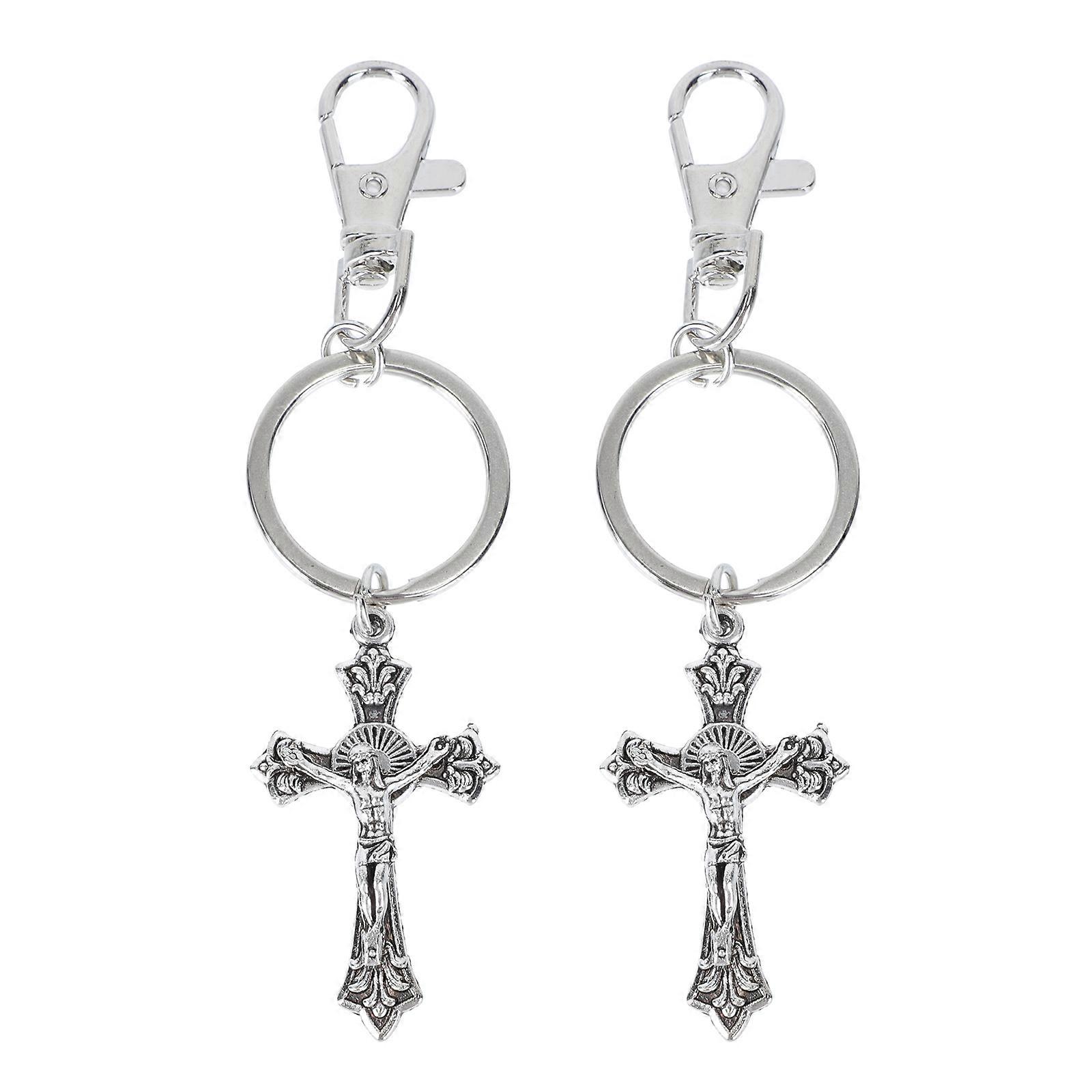 Silver Key Ornament for Decor with 6Pcs Christian Gift Sets