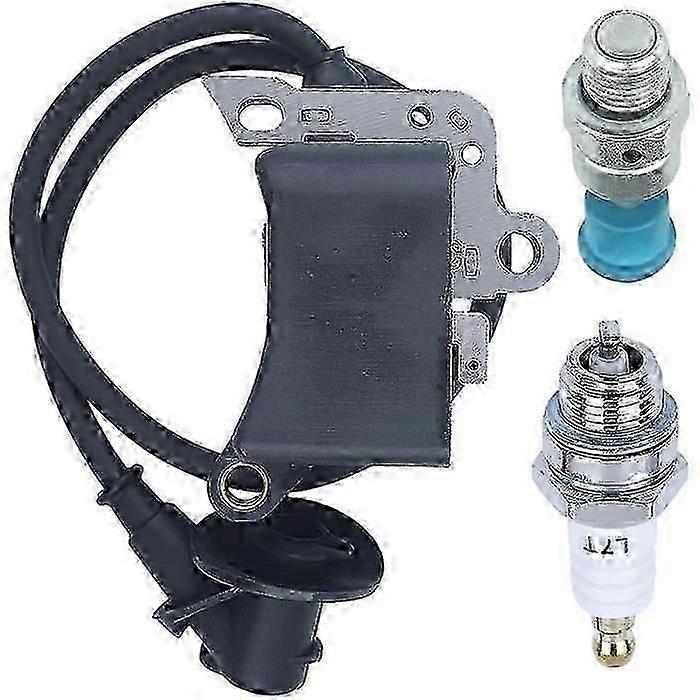Bobine d'allumage avec soupape de décompression et bougie compatibles avec les tronçonneuses STIHL TS400 et TS460 à 3 boulons. Remplace la référence 42234001300 -szdf