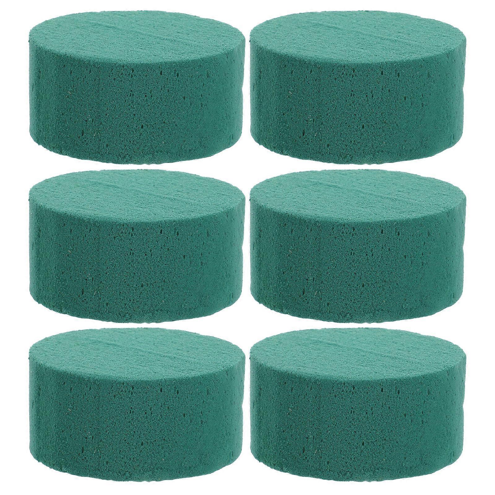 Green Flower Mud Round Column Floral for Storage Use 6Pcs Arrangement Kit