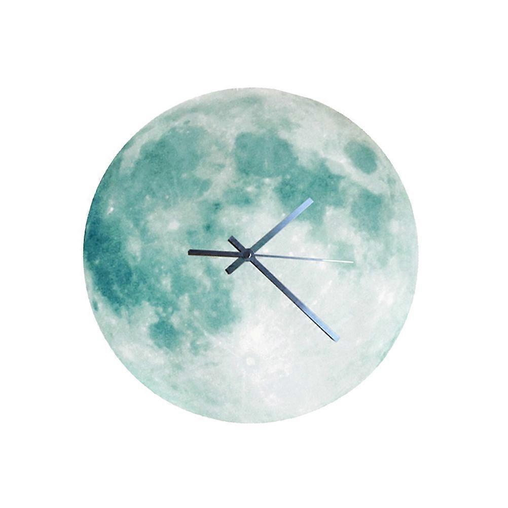 Waterproof Wall Clock for Home with Creative Moon Earth Pattern 1Pcs