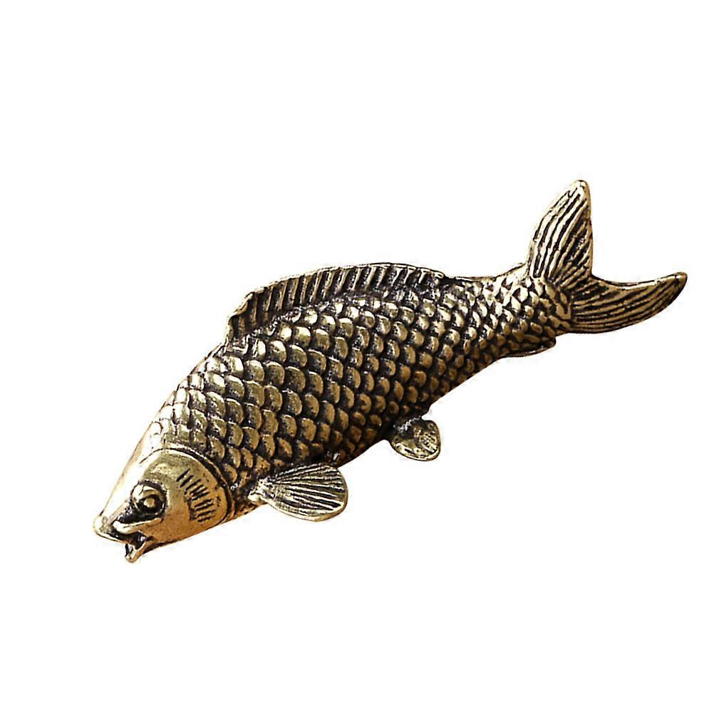 Copper Carp Desktop Adornment for Tabletop Decoration Single Piece
