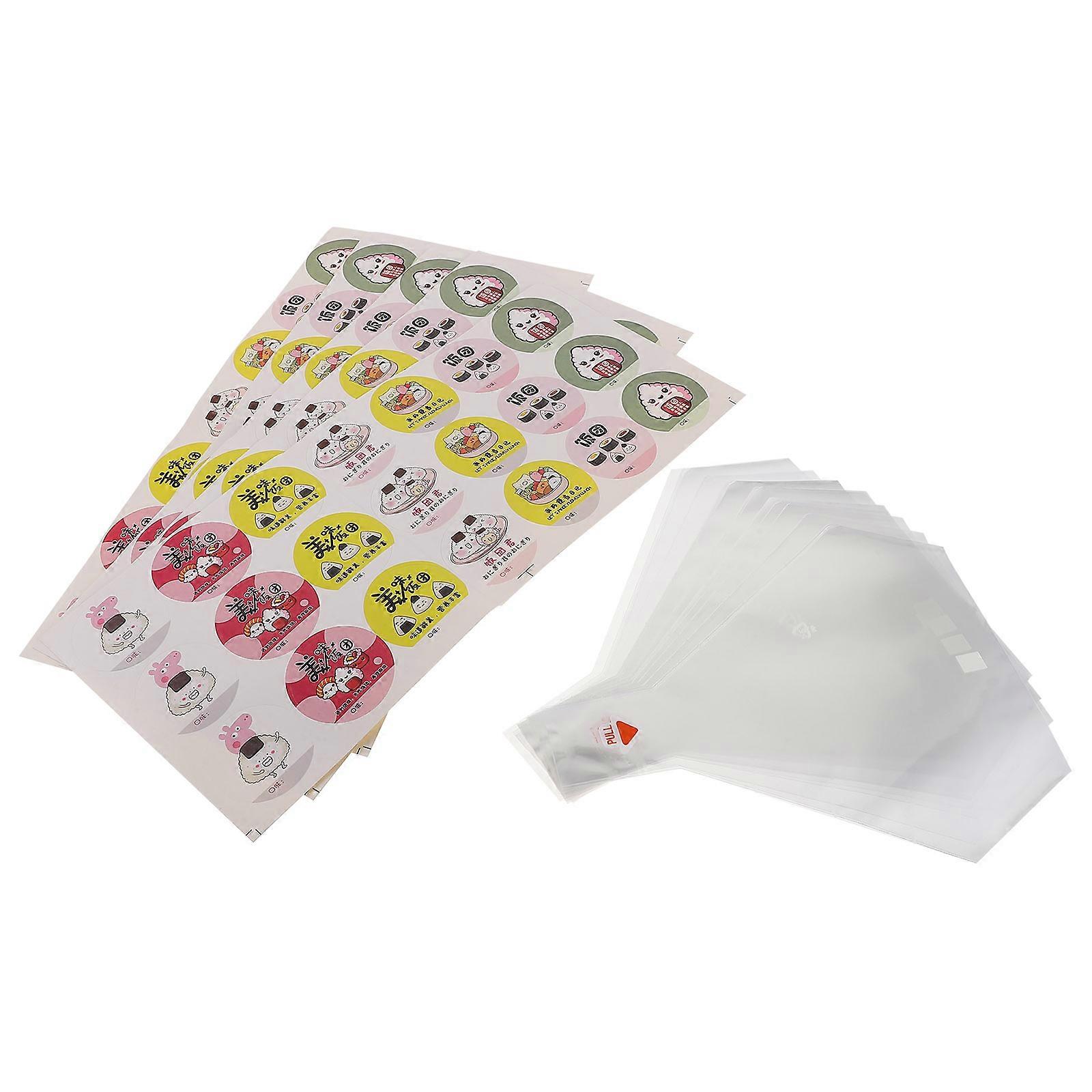 Onigiri Triangle Wrappers Triangle Packaging Bags for Restaurant Use Clear 100Pcs