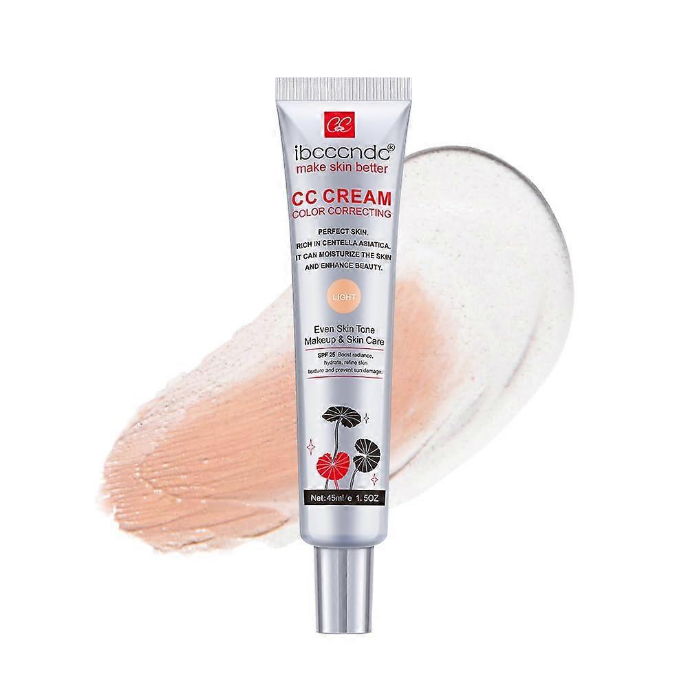 Light Shade CC Cream SPF 25 Color Correcting Waterproof Pore Blurring Foundation with Centella