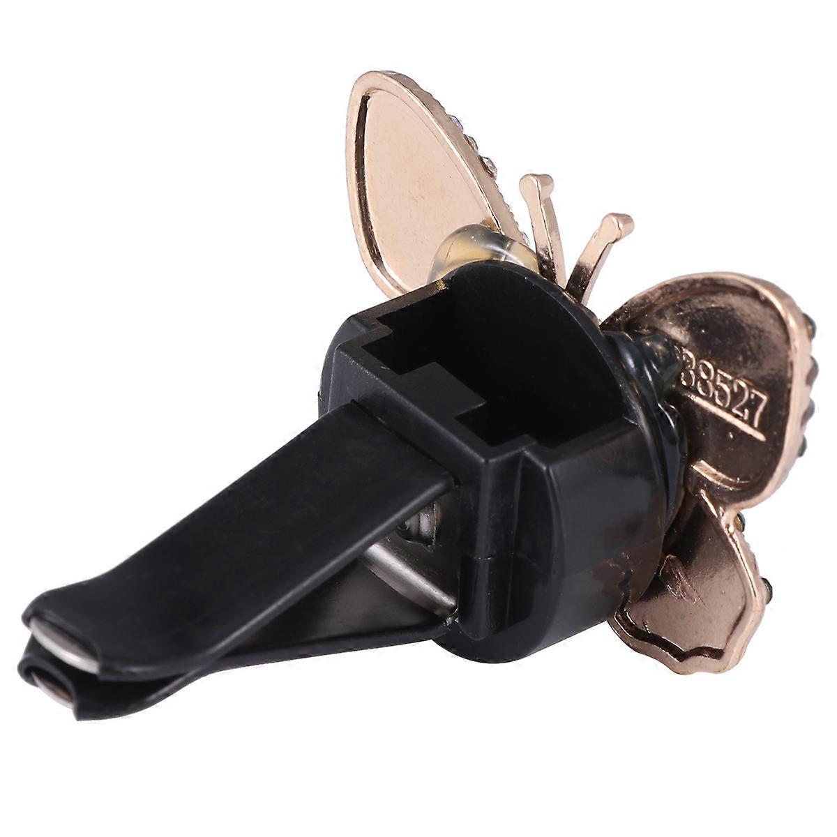 Car Aromatherapy Diffuser Metal Perfume Clip with Rhinestone for 2Pcs