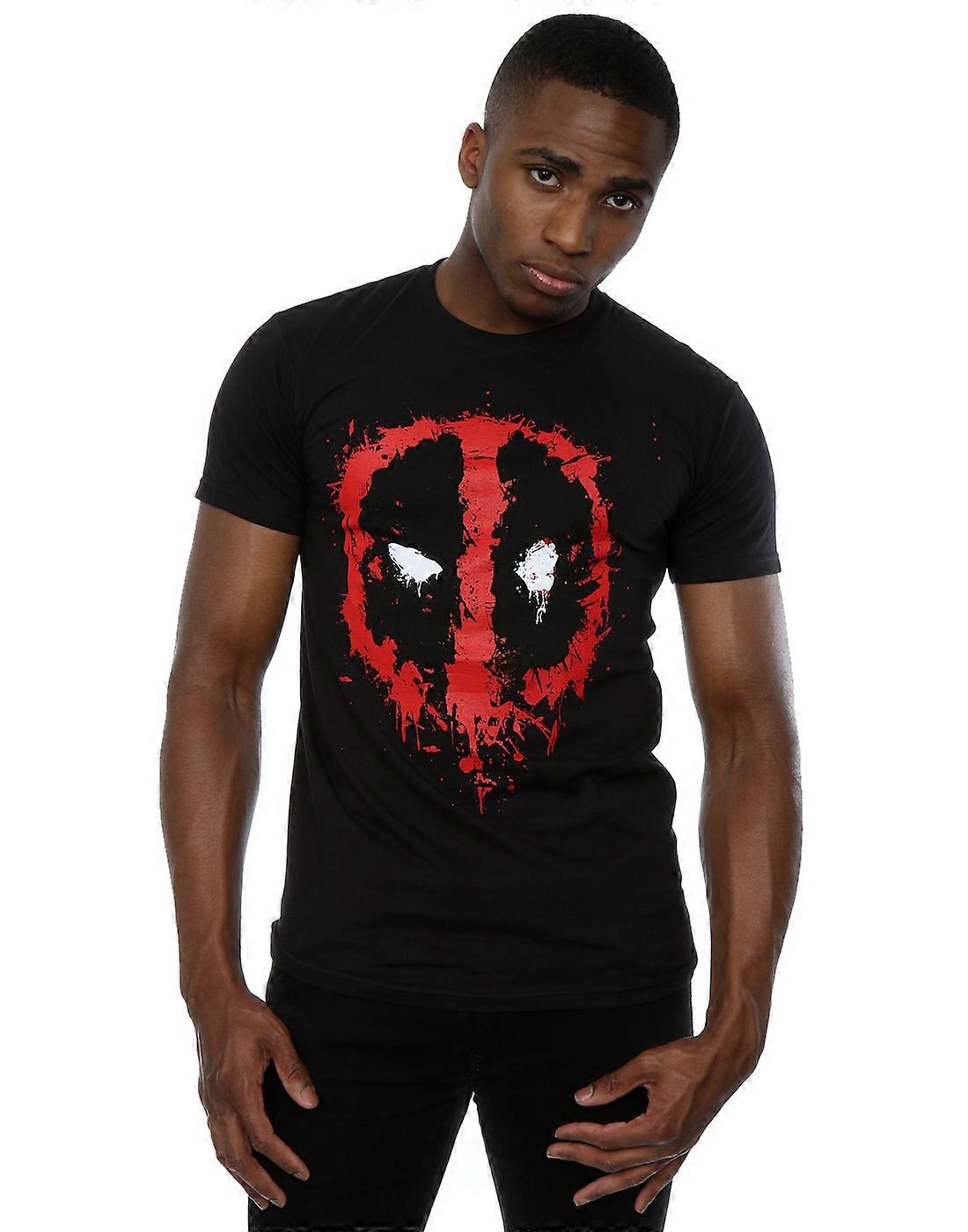 Marvel Men's Deadpool Splat Face T-Shirt