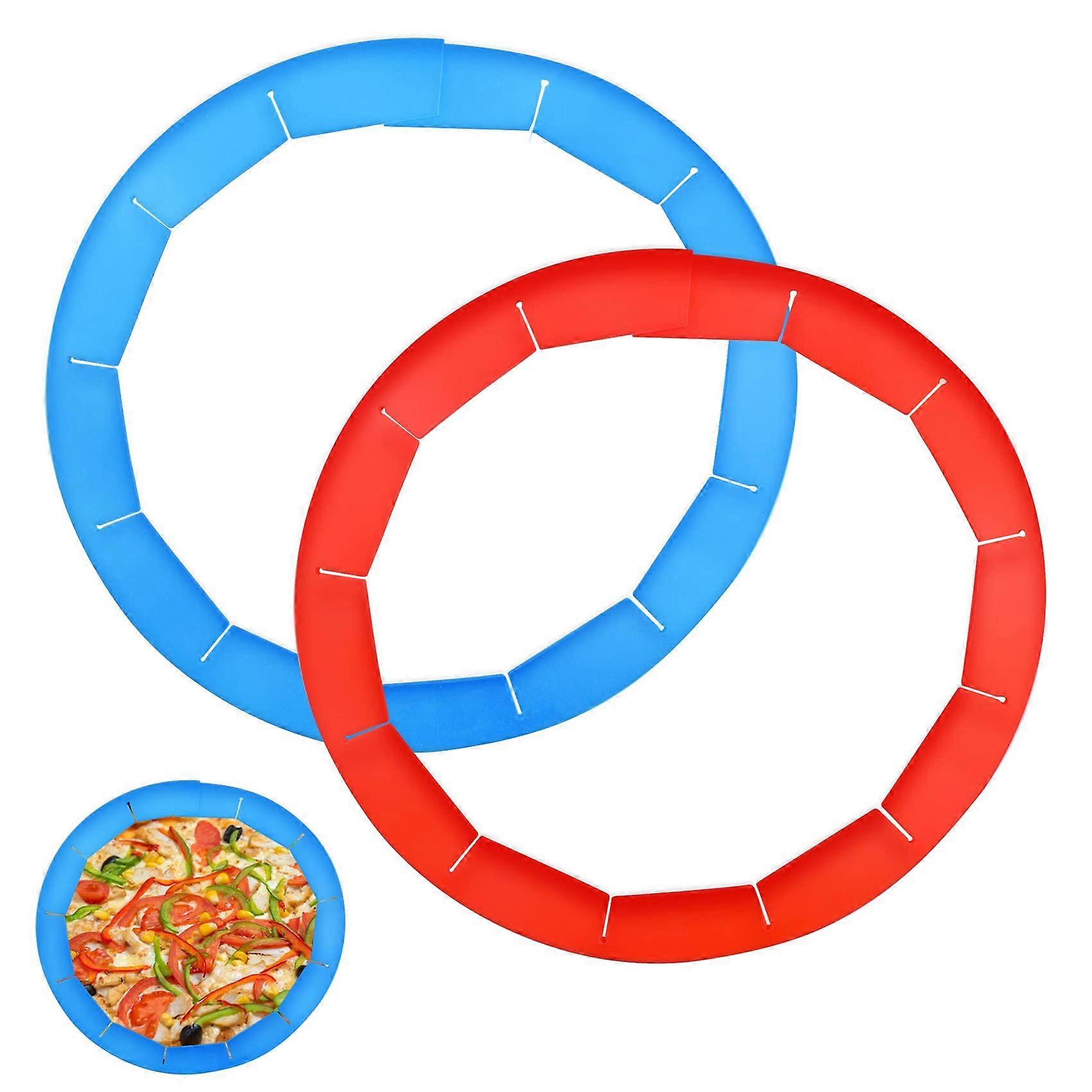 2 Pack Adjustable Silicone Pie Crust Shield, Reusable Heat Resistant Protector Fits 811.4 Inch