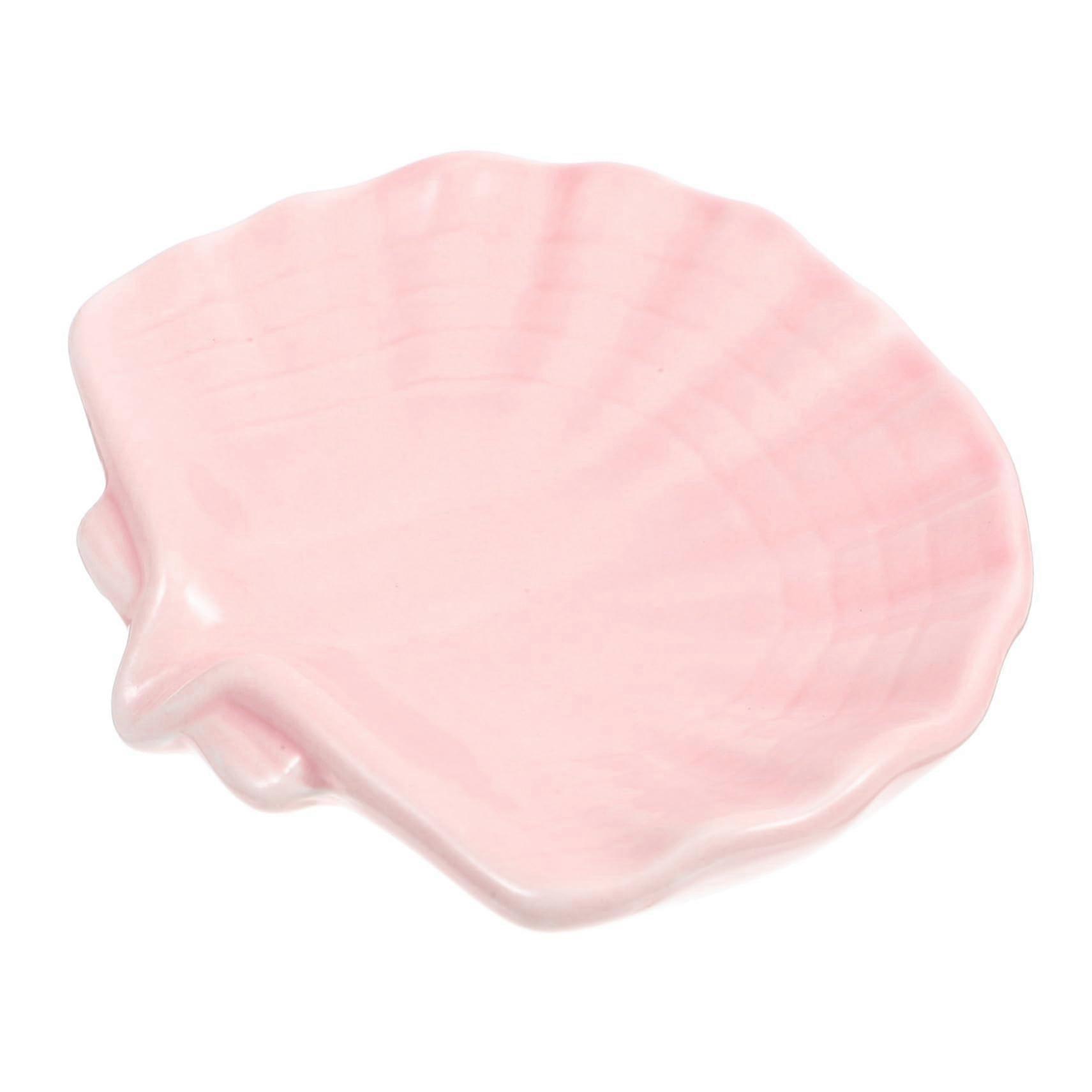 Pink Ceramic Shell Soap Dish Elegant MarineThemed Holder for Bathroom and Kitchen