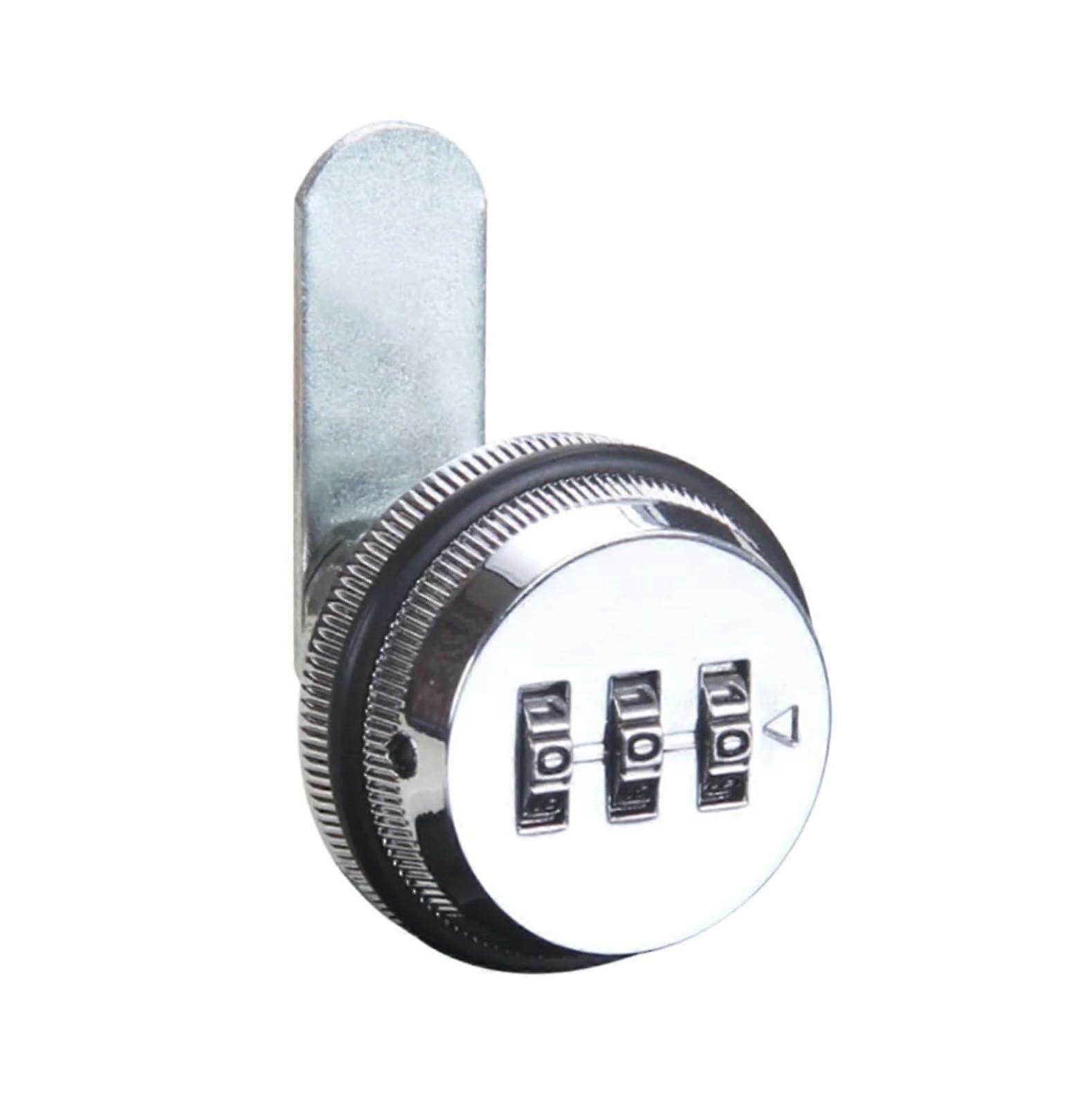 3Digit Combination Lock Zinc Alloy Password Cabinet Mailbox Drawer Locker Resettable Security