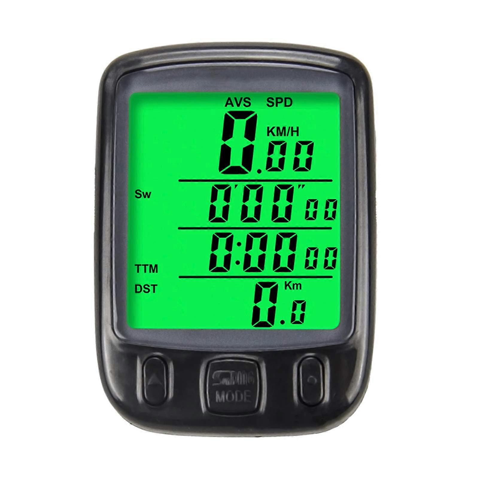 Bike Computer Waterproof Bicycle Speedometer with Large Backlit LCD Display and MultiFunction Tracking