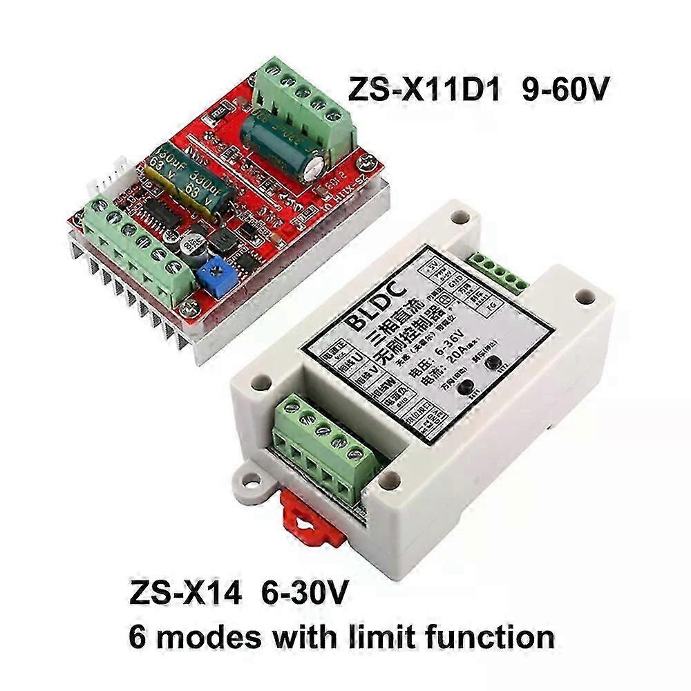 BLDC three-phase brushless DC motor controller, DC 6-60V, 400W, PWM Hall effect motor control board, with forward/reverse/braking functions.