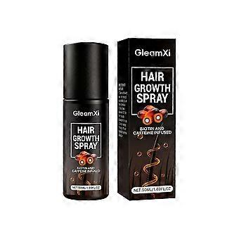 Spray para crescimento capilar, com gengibre e óleo capilar He Shou Wu, promove cabelos mais espessos e volumosos para todos os tipos de cabelo, tanto para mulheres quanto para homens, com ingredientes naturais.