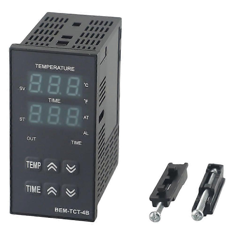 Digital Temperature Controller with Timer for Heat Press Machine, PID Control Model BEM-TCT-4B Relay Output