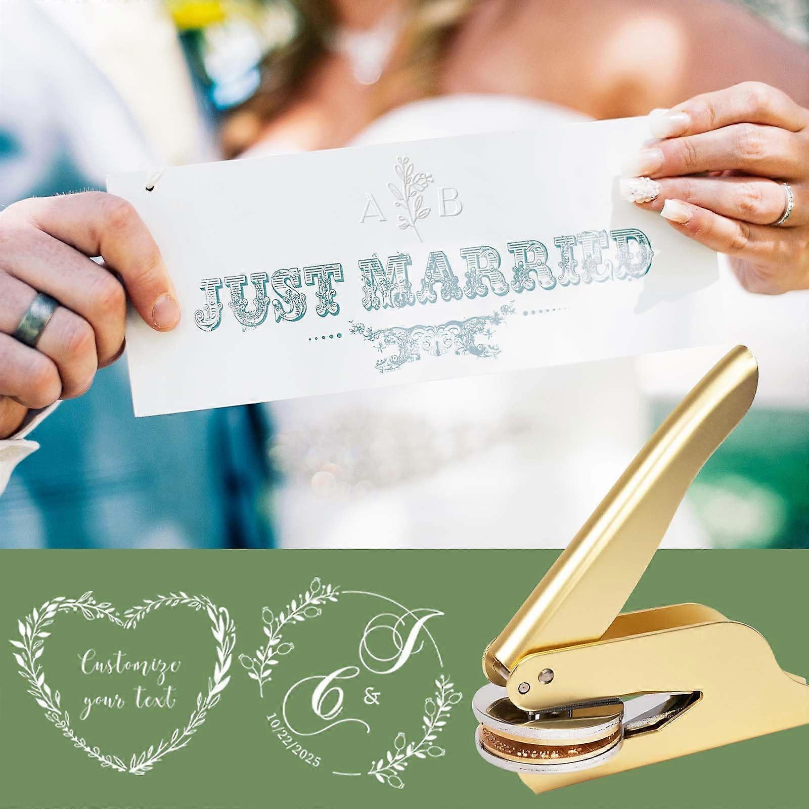 Wedding Embosser Custom Stamp for Invitations Envelopes Napkins Monogram Gift