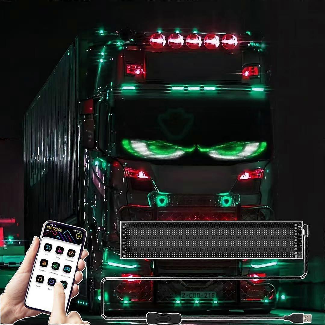 Flexible LED Display Panel 16x96 Pixel APP Controlled RGB Scrolling Sign for Car Bar  Ads