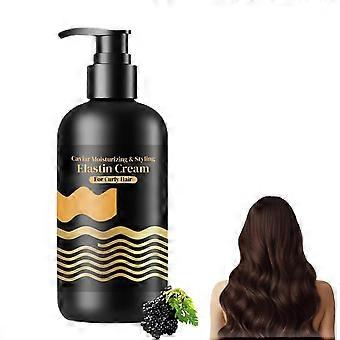 Crème Définissante Boucles Caviar pour Cheveux Bouclés, Crème Coiffante Hydratante 300 ml avec Contrôle des Frisottis