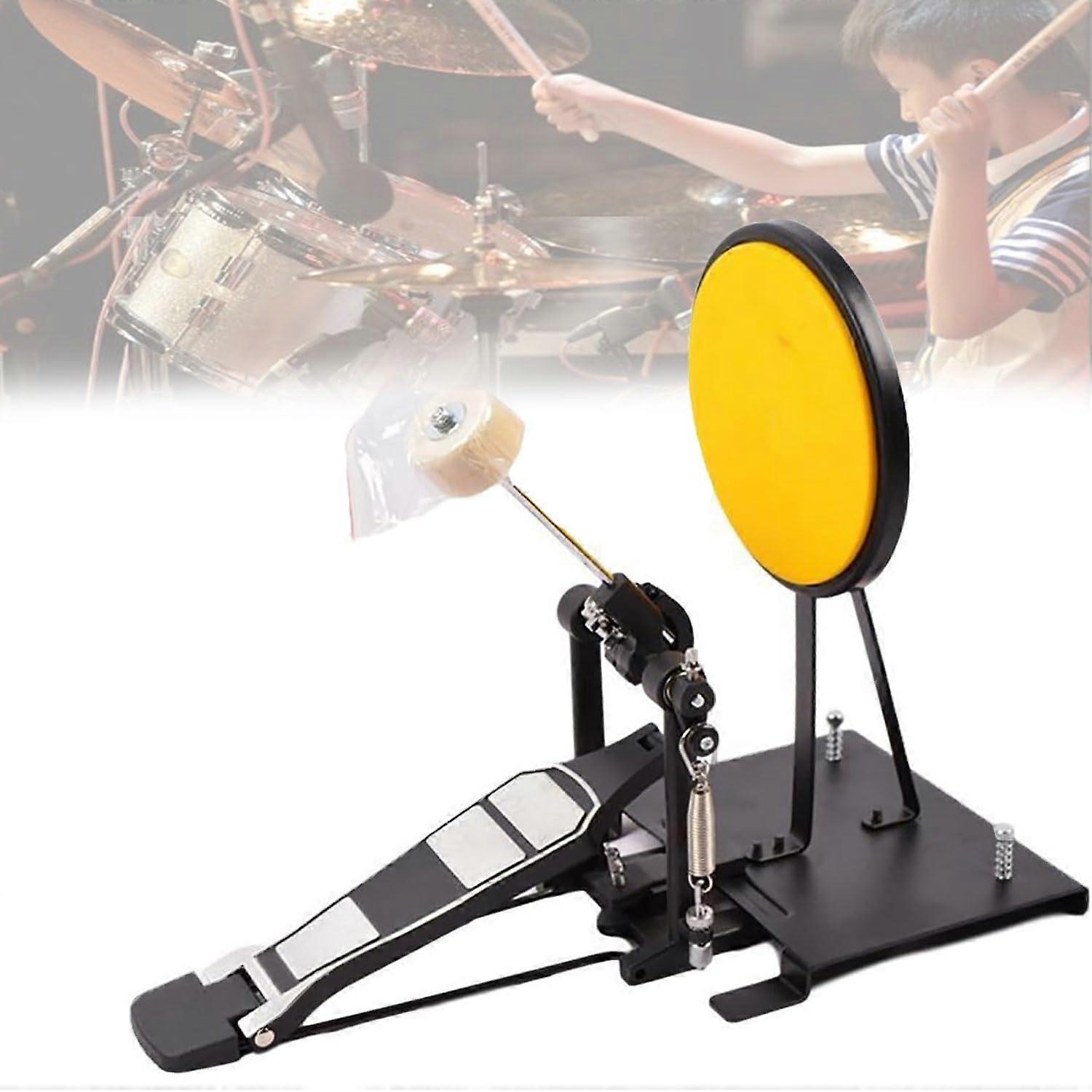 Electronic Drum Pedal Trainer SelfLearning Bass Drum Practice Device for Imitation Skills Yellow