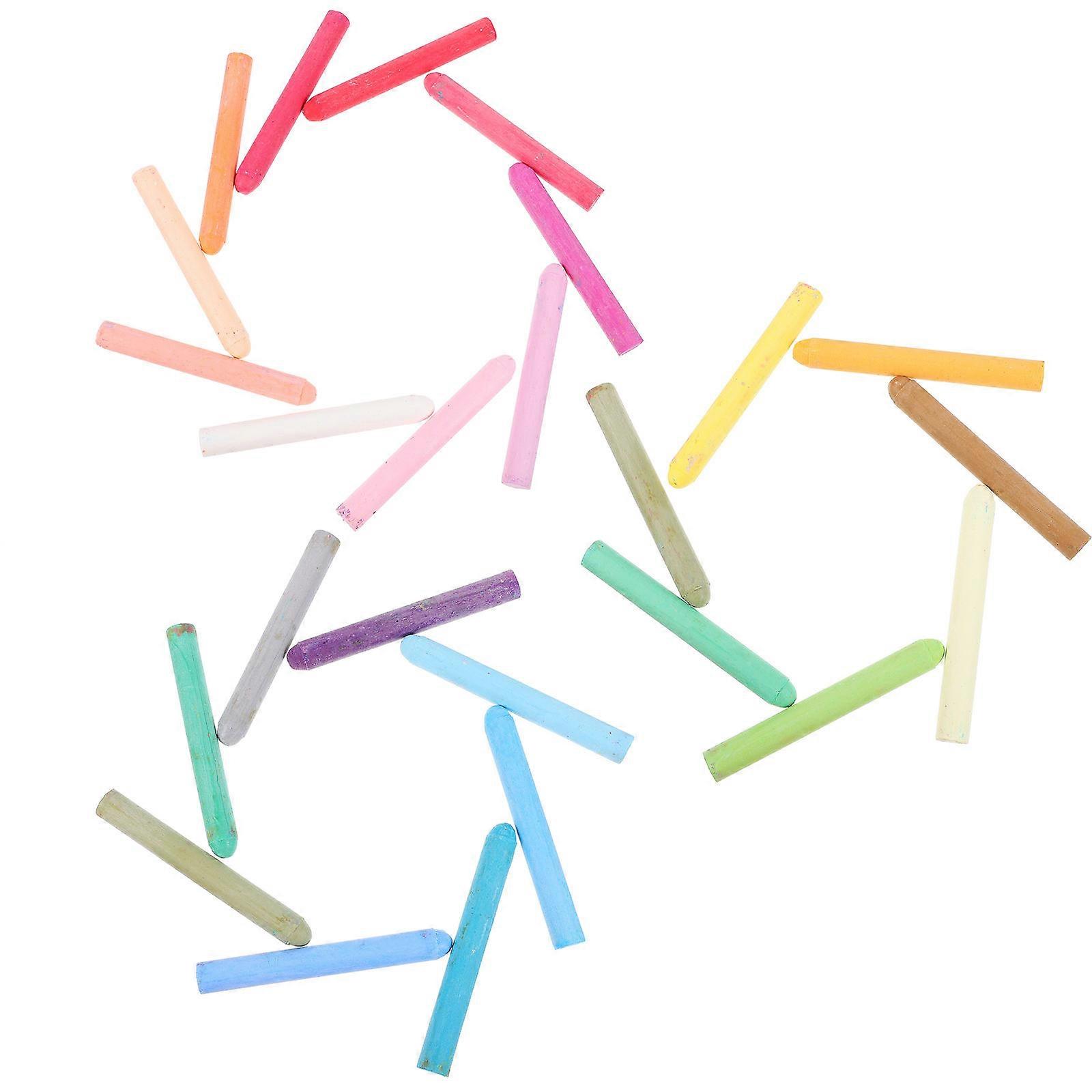 Safety Chalks Colored Chalk Set for Outdoor Drawing 24Pcs