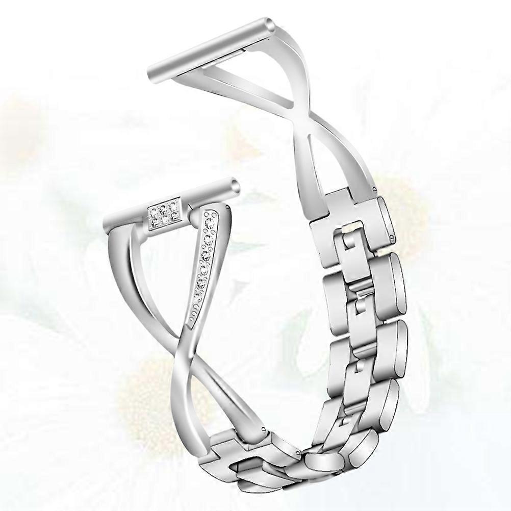 Watch Straps Type Stylish Silver Replacement 1Set