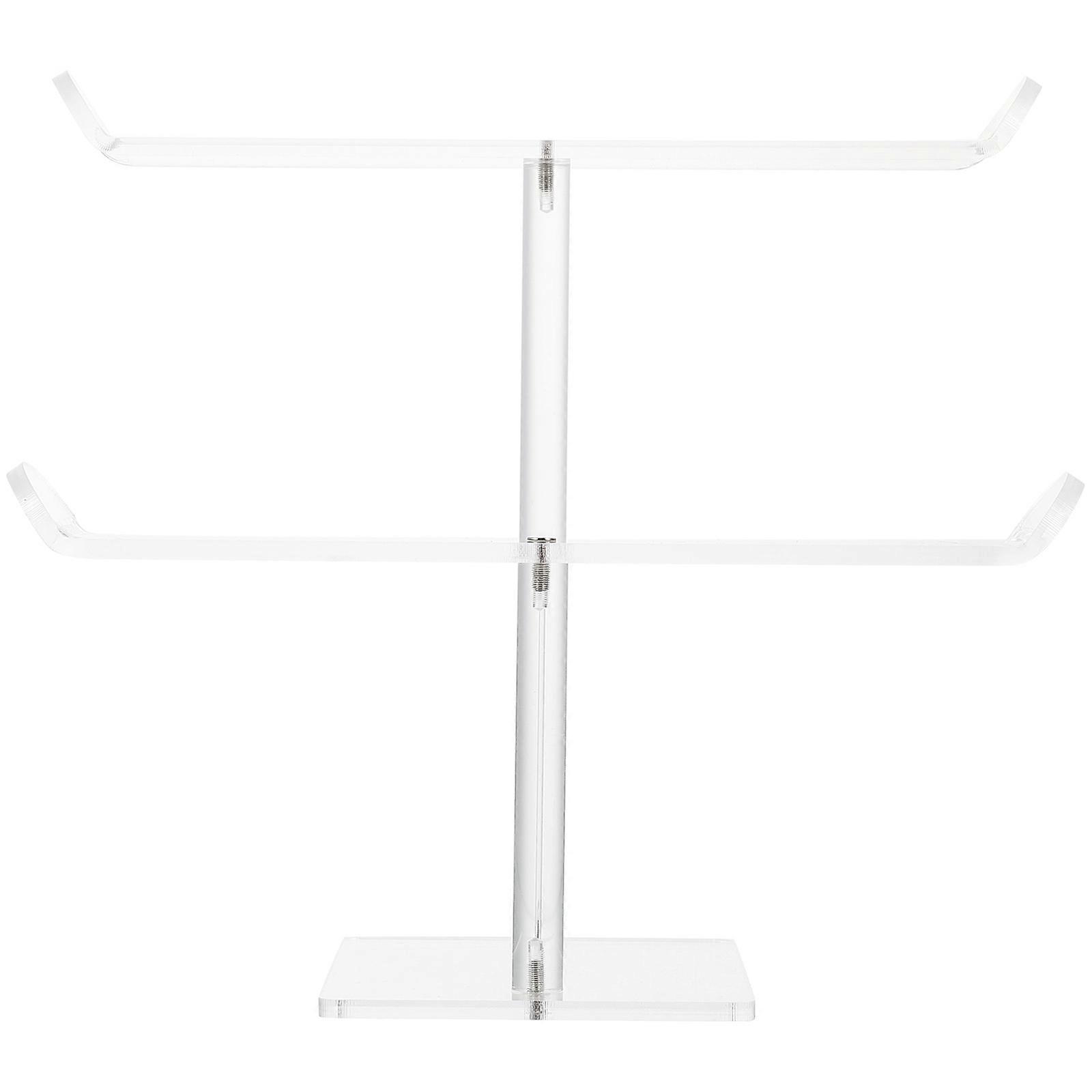 Double-Layer Acrylic Headband Holder for Storage Use Transparent Organizer