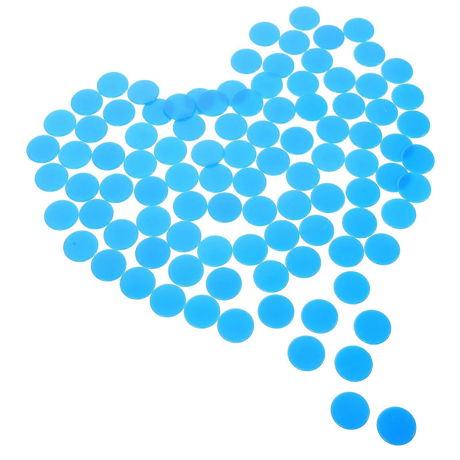 Plastic Chips Blue Markers for Game Counting 100Pcs