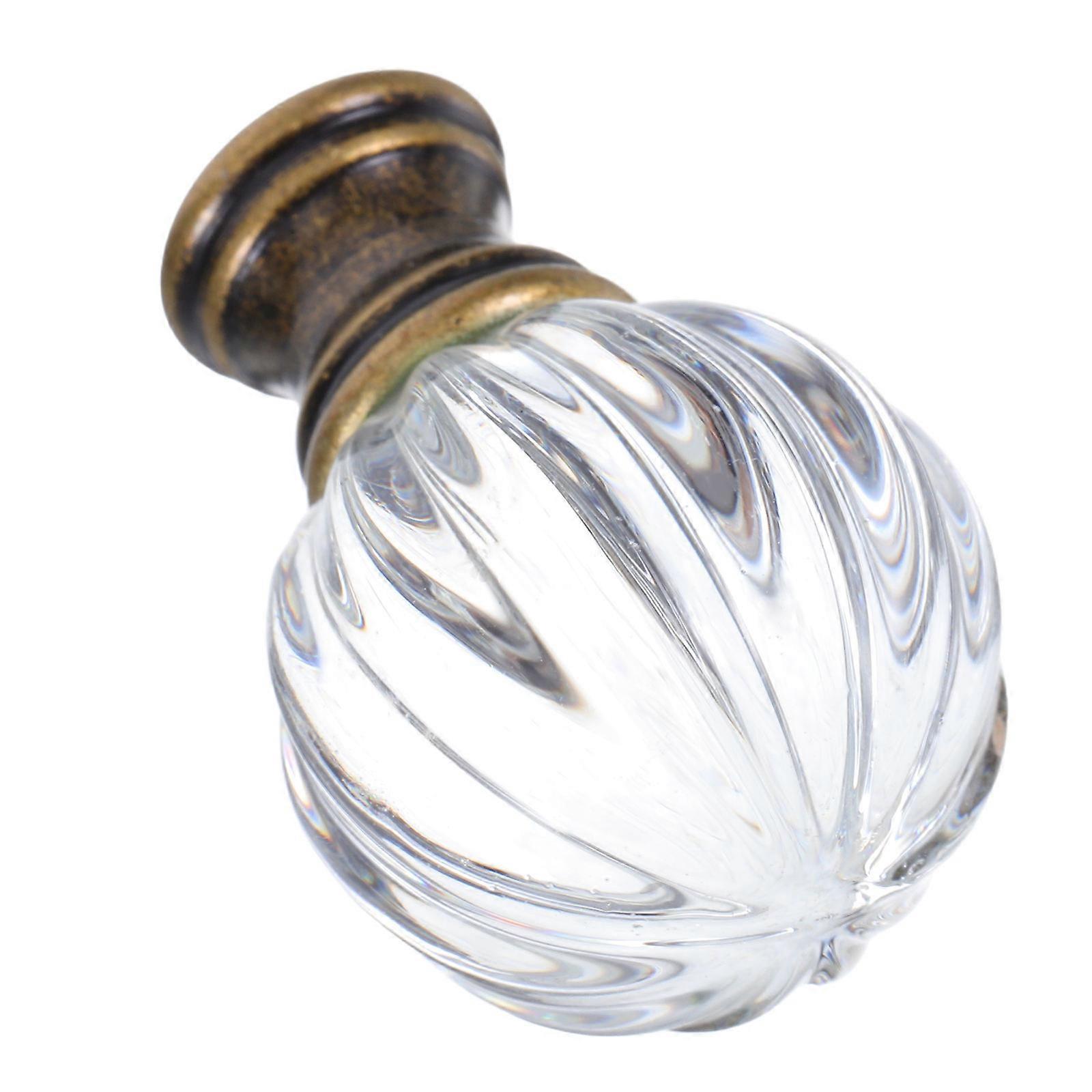 Lamp Finials Glass Light Knob for Decor White Copper Material