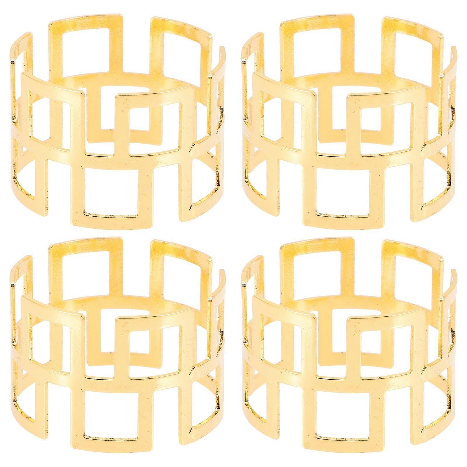 Napkin Ring Metal Napkin Ring for Decoration 4Pcs Decor