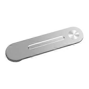 Magnetic Laptop Side Mount Phone Holder Clip, Adjustable Viewing Angle, Foldable Compact Silver Design