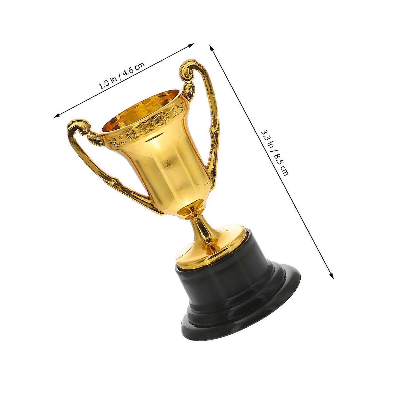 32pcs Mini Trophy Model Small Plastic Trophy  Party Prop Plastic Trophy  Toy with Base