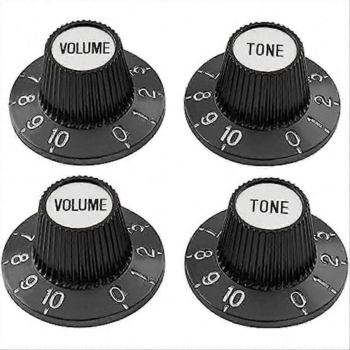 Top Hat Style Knobs for Electric Guitar Amp and Pedal Controls