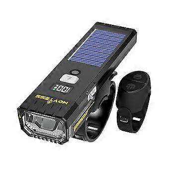 Waterproof Solar Powered Bicycle Front Light for Night Riding, Multifunctional High Brightness Long Range Flashlight for Mountain Bikes