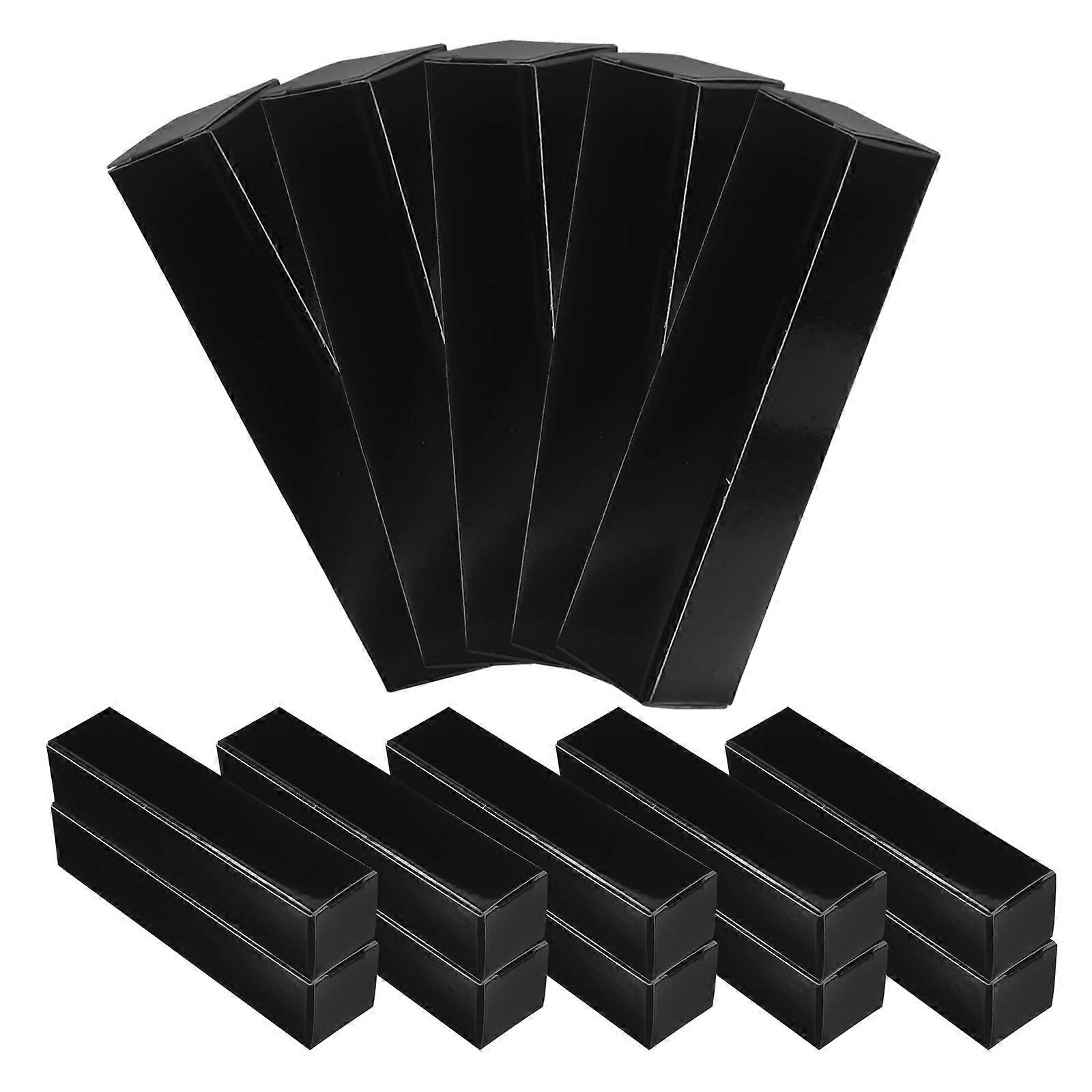 Lipstick Packing Boxes Paper for Wrapping 15Pcs Empty Black Boxes