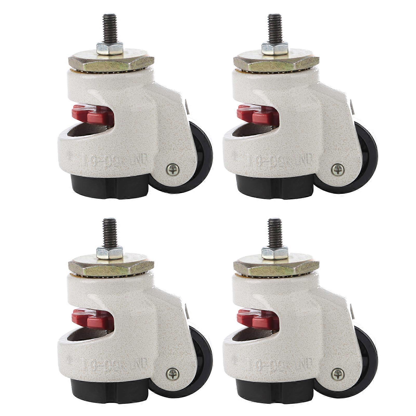 4pcs Heavy Duty Level Adjustment Caster Threaded Stem Industrial Roller Wheel