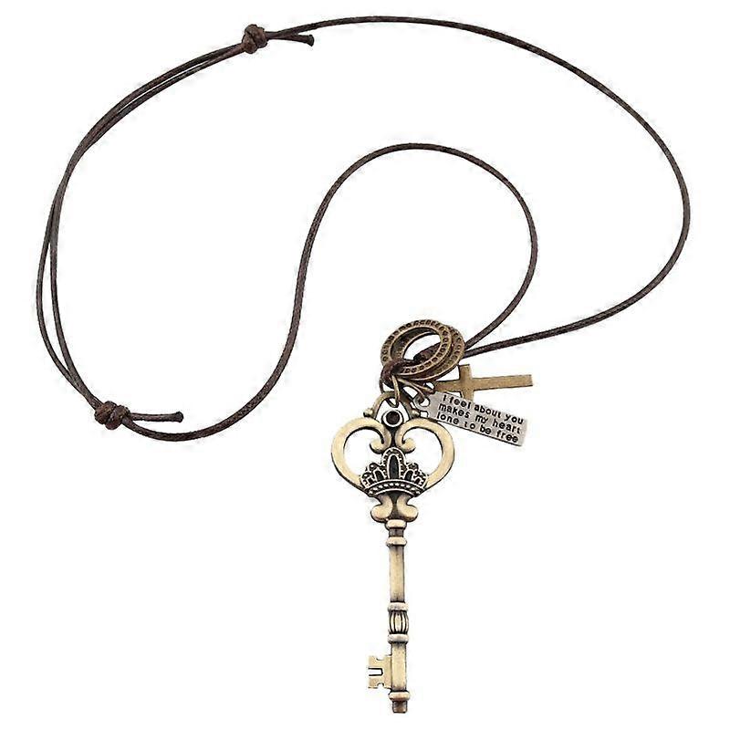 Mode Retro Large Crown Key Pendentifs