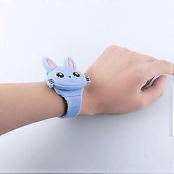 Kids Rabbit Cartoon Silicone LED Wristwatch for Timekeeping