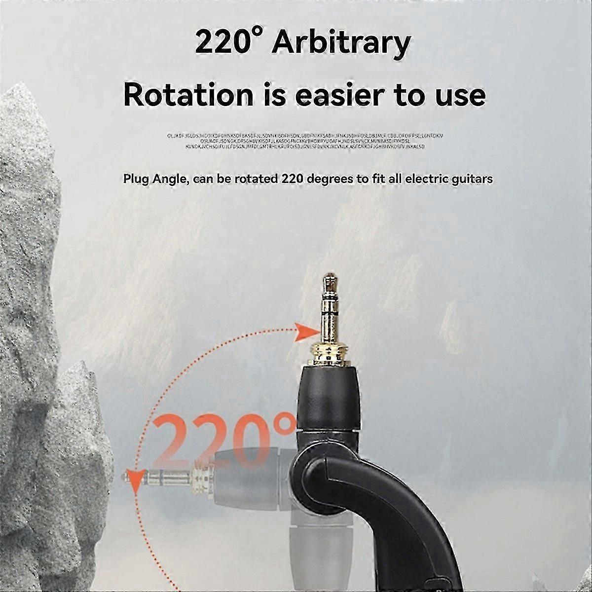 Trådløst gitarsystem Audio Digital gitarsender/mottaker Innebygd oppladbart batteri for E QS