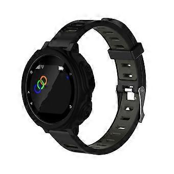 1pc Smart Watch beskyttelsesetui silikone stødsikkert beskyttelsesdæksel kompatibelt med Garmin Forerunner 235 (sort)