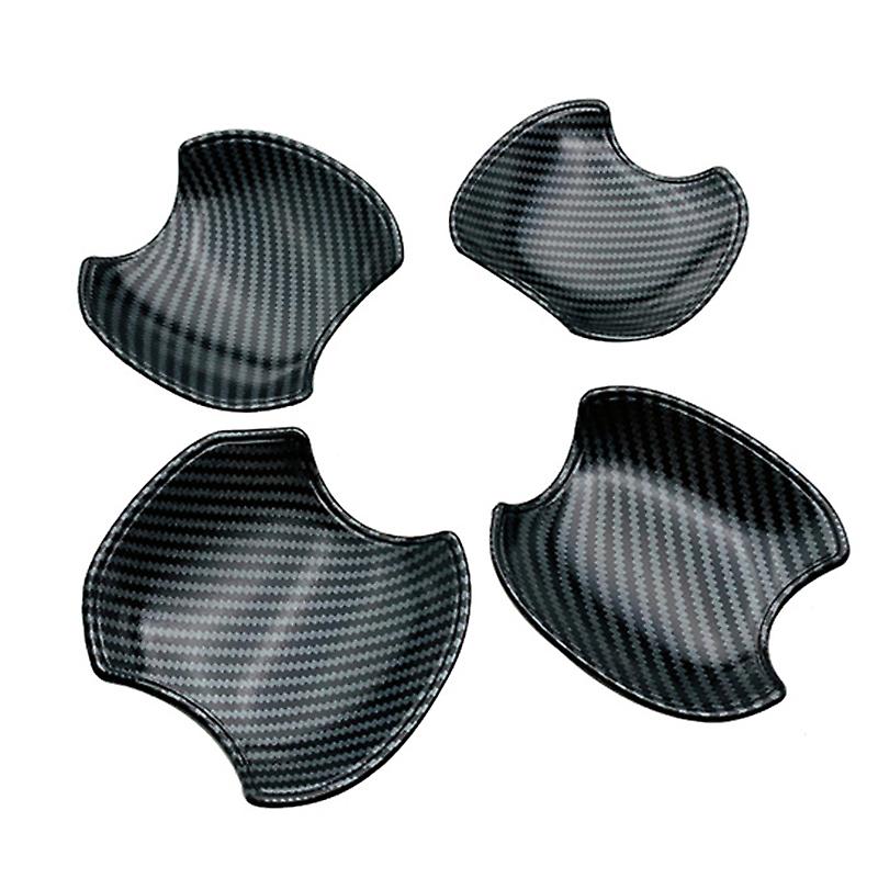 for 2020 2021 Door Handle Bowl Sticker Cap Carbon Fiber Pattern ABS Car Accessories