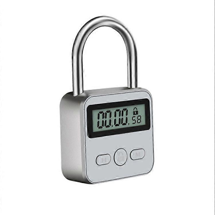 Metal Timer Lock, Max Timing Lock, USB Rechargeable Timer Padlock with LCD Display, Multi-Function Micro Electronic Timer Lock, Heavy Duty Metal Time 