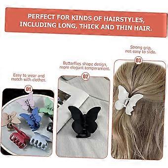 4pcs Butterfly Hair Clip Black Hair Accessories Black Barrettes Hair Accessories for Women Wedding Hair Holder Clips Hair Barrettes for Women Small Bu