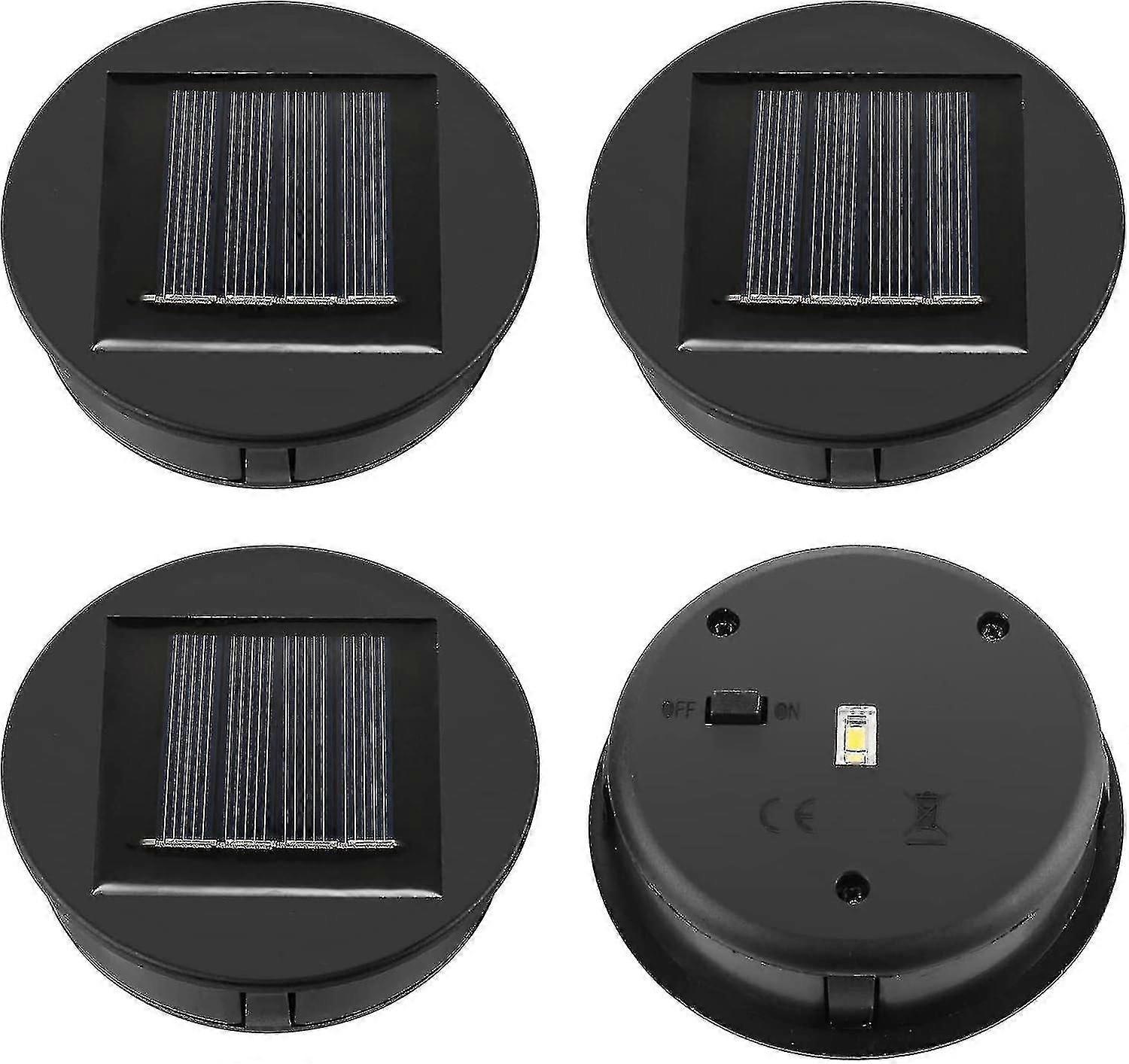 4-Pack Solar Lantern Replacement Panels and Lids_Special Gift