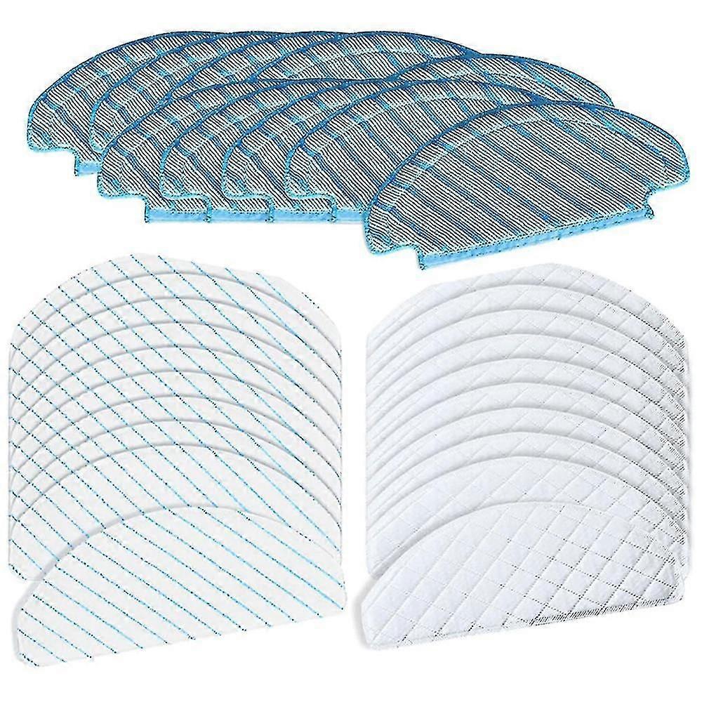 30pcs Replacement Mopping Pads Set For Ecovacs Microfiber Mop Cloths