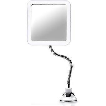 Fleksibelt forstørrelsesspejl med LED-lys, 5x forstørrelse, stærk sugekop - oplyst makeup