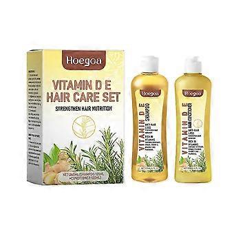 Conjunto de Shampoo Rosemary Limpa Suavemente o Couro Cabeludo, Mima o Cabelo e o Afofa Naturalmente