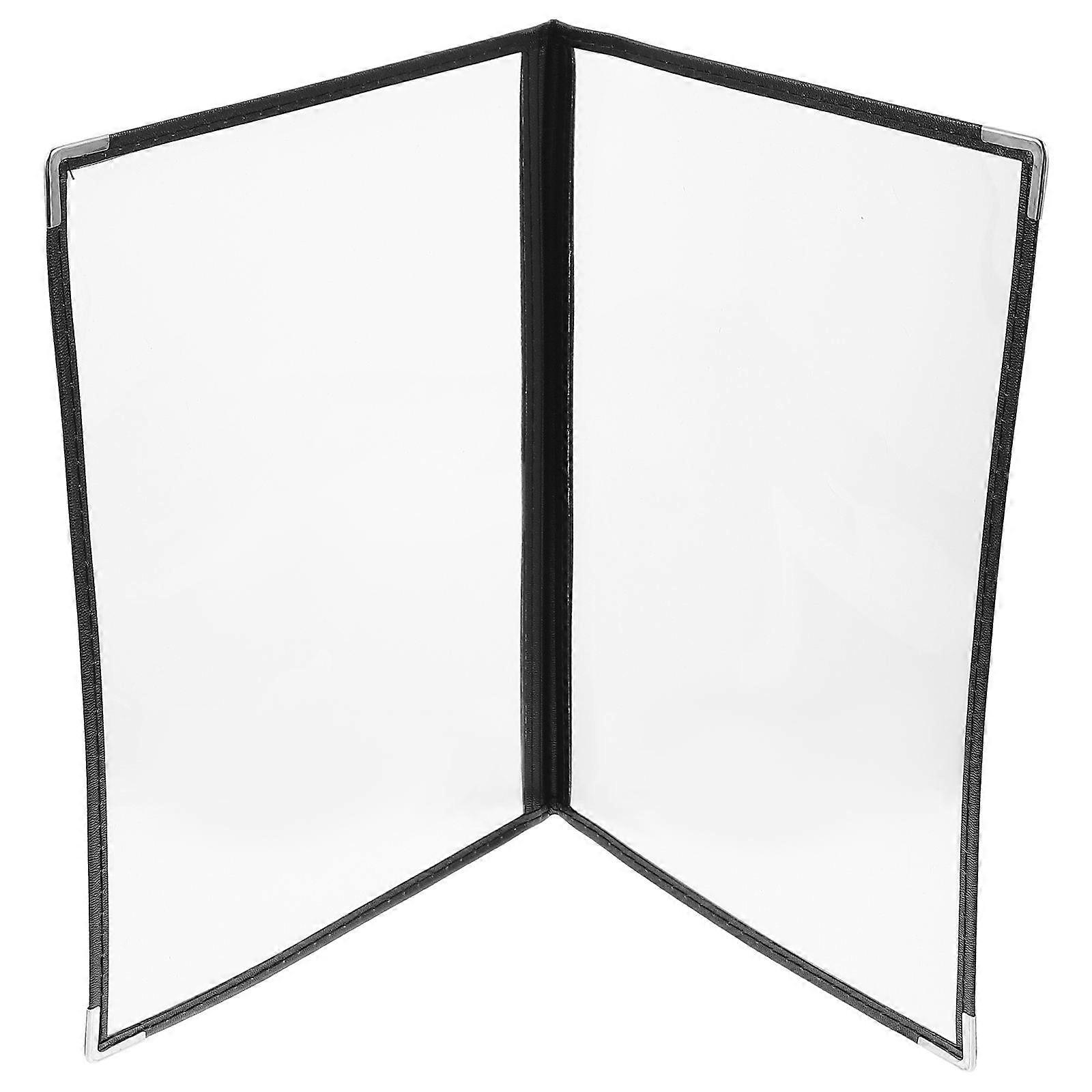 Menu Cover Case for Use with 1Pcs Transparent PVC Binder Folder